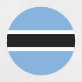 Botswana-Flagge Etiketten (Design 2)