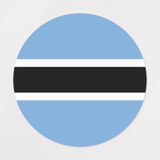 Botswana-Flagge Etiketten (Design 2)