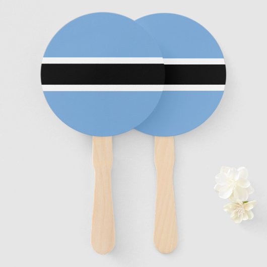 Botswana-Flagge Fächer (Vorne und Hinten)