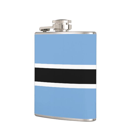 Botswana-Flagge Flachmann (Links)