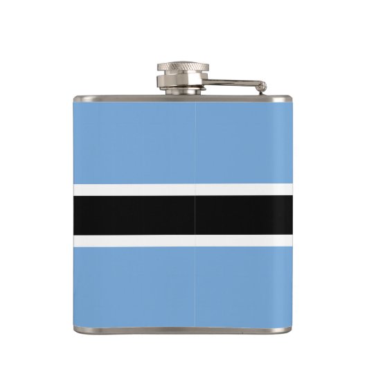 Botswana-Flagge Flachmann (Rückseite)