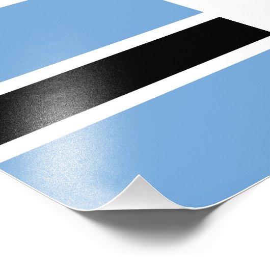 Botswana-Flagge Fotodruck (Ecke)