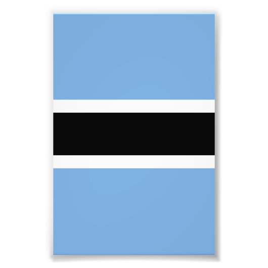 Botswana-Flagge Fotodruck (Vorne)