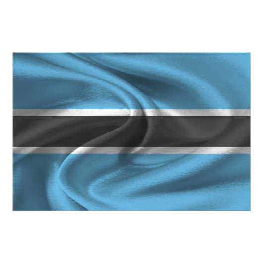 Botswana-Flagge Fotodruck (Vorne)