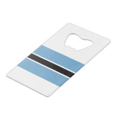 Botswana-Flagge Geldbeutel Flaschenöffner (Rückseite Schrägansicht)