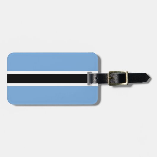 Botswana-Flagge Gepäckanhänger (Vorderseite horizontal)