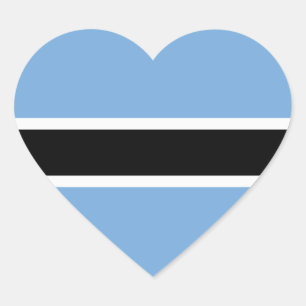 Botswana-Flagge Herz-Aufkleber