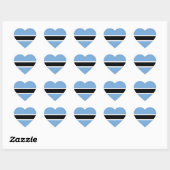 Botswana-Flagge Herz-Aufkleber (Blatt)