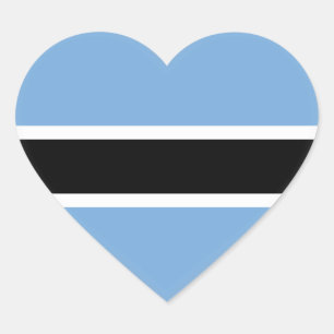 Botswana-Flagge Herz-Aufkleber