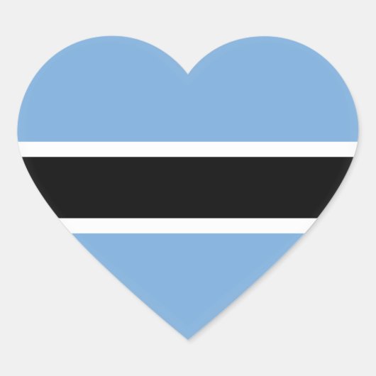Botswana-Flagge Herz-Aufkleber (Vorderseite)