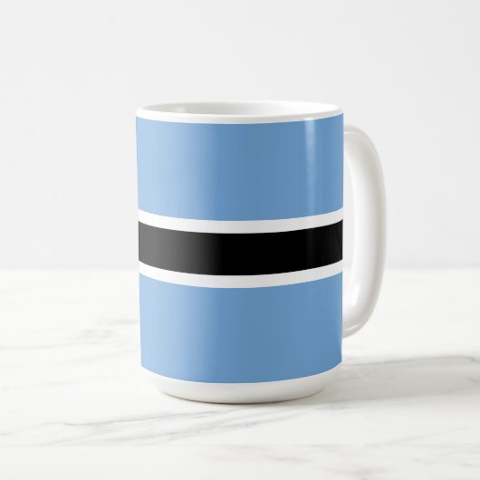 Botswana-Flagge Kaffeetasse (VorderseiteRechts)