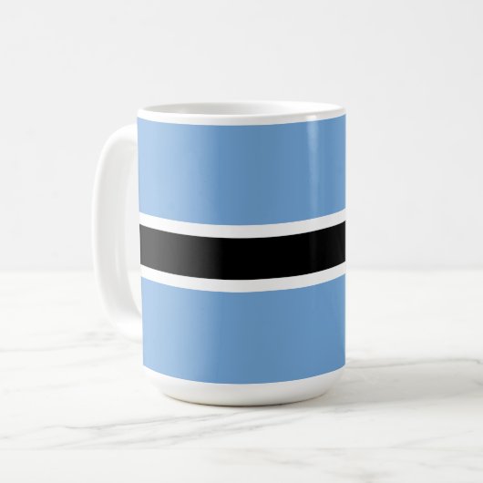 Botswana-Flagge Kaffeetasse (Vorderseite Links)