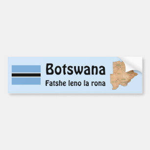 Botswana-Flagge + Karte Aufkleber Autoaufkleber