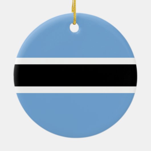 Botswana-Flagge Keramik Ornament (Hinten)