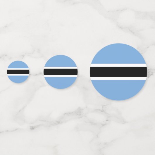 Botswana-Flagge Konfetti (Rückseiten)
