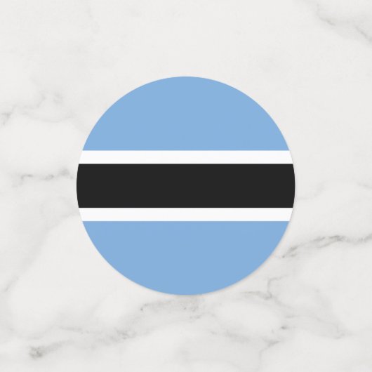 Botswana-Flagge Konfetti (Klein Vorderseite)