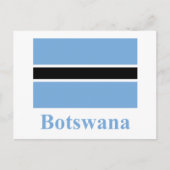Botswana-Flagge mit Namen Postkarte (Vorderseite)