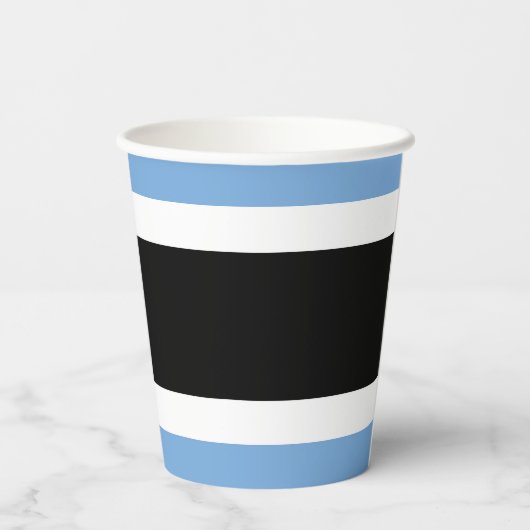 Botswana-Flagge Pappbecher (Rückseite)