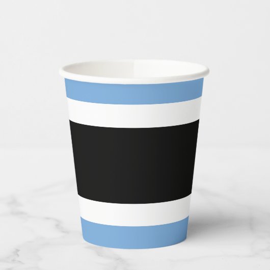 Botswana-Flagge Pappbecher (Links)