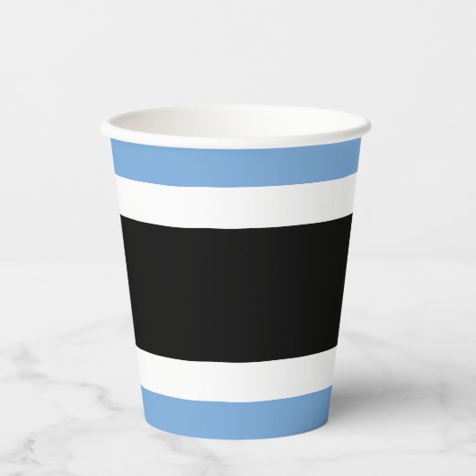 Botswana-Flagge Pappbecher (Vorderseite)