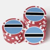 Botswana-Flagge Pokerchips (Stapel)