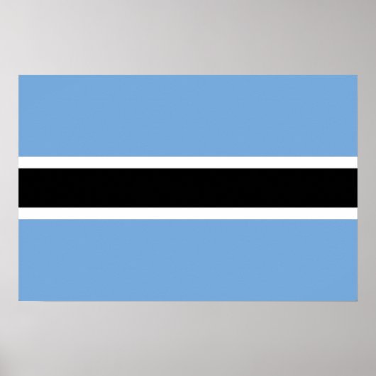 Botswana-Flagge Poster (Vorne)
