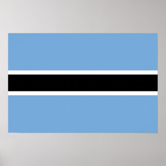 Botswana-Flagge Poster