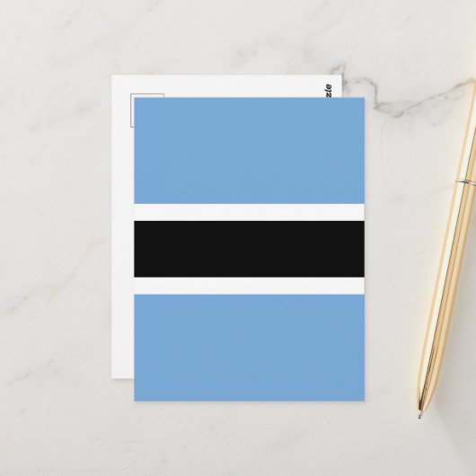 Botswana-Flagge Postkarte (Vorderseite/Rückseite Beispiel)