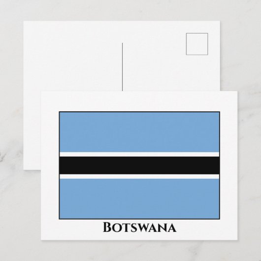 Botswana-Flagge Postkarte (Vorne/Hinten)