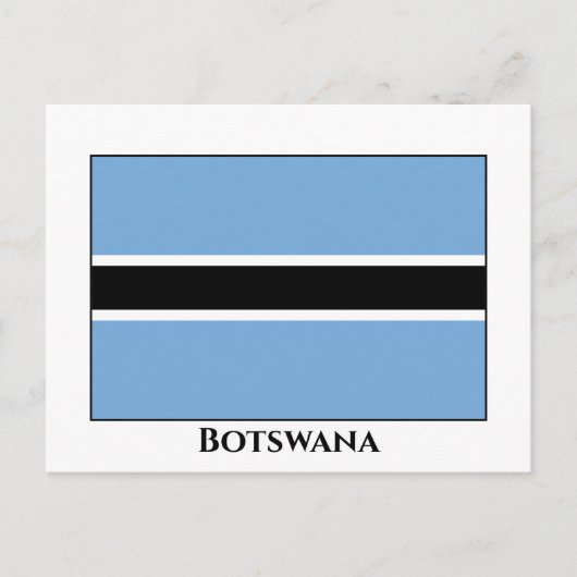 Botswana-Flagge Postkarte (Vorderseite)
