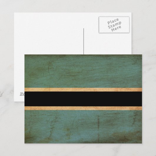 Botswana-Flagge Postkarte (Vorne/Hinten)