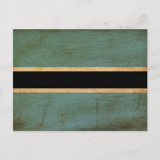Botswana-Flagge Postkarte (Vorderseite)