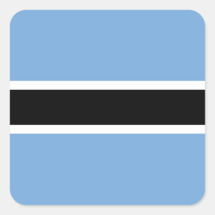 Botswana-Flagge Quadratischer Aufkleber