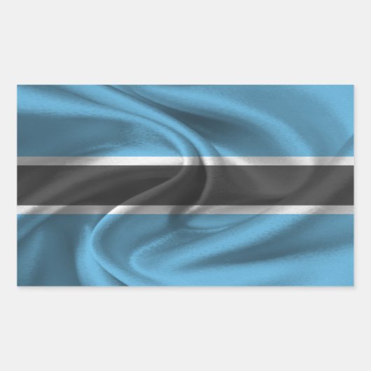 Botswana-Flagge Rechteckiger Aufkleber (Vorderseite)