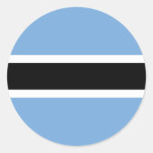 Botswana-Flagge Runder Aufkleber (Vorderseite)