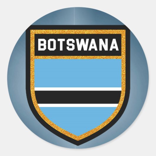 Botswana-Flagge Runder Aufkleber (Vorderseite)