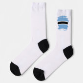 Botswana-Flagge Socken (Linkes Detail)