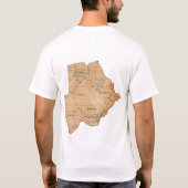 Botswana-Flagge und Karten-T - Shirt (Rückseite)