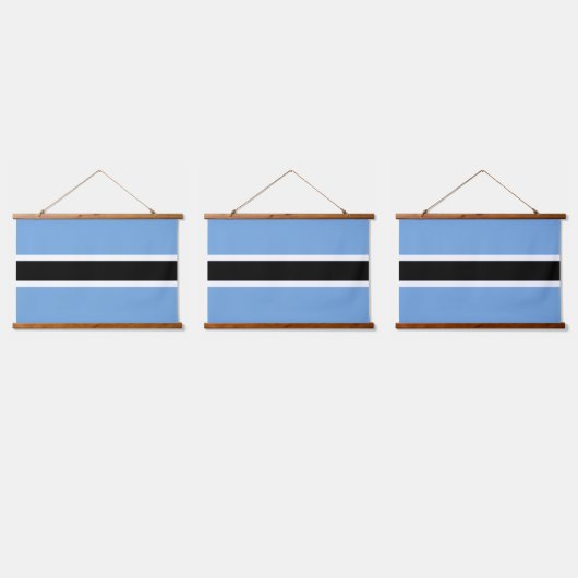 Botswana-Flagge Wandteppich Mit Holzrahmen (Dreifach)