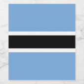 Botswana-Flagge Weinetikett (Einzelnes Label)