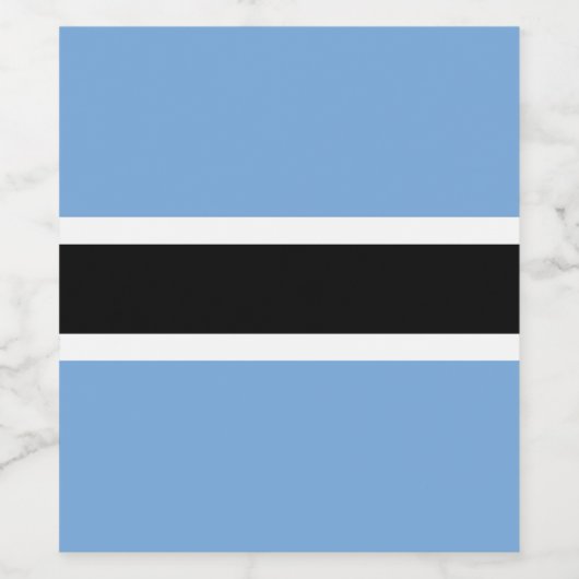 Botswana-Flagge Weinetikett (Einzelnes Label)