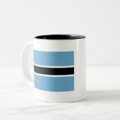 Botswana-Flagge Zweifarbige Tasse (Vorderseite Links)