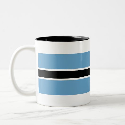 Botswana-Flagge Zweifarbige Tasse (Links)