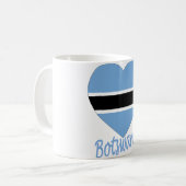 Botswana-Flaggen-Herz Kaffeetasse (Vorderseite Links)