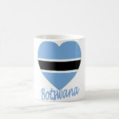Botswana-Flaggen-Herz Kaffeetasse (Mittel)