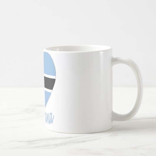 Botswana-Flaggen-Herz Kaffeetasse (Rechts)