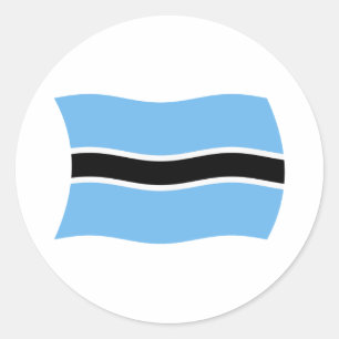 Botswana-Flaggenaufkleber Runder Aufkleber