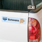 Botswana Flaggenherz + Karte Autoaufkleber (Auf Lkw)