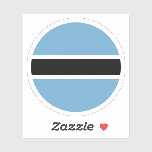 Botswana Flaggenrundkleber Aufkleber (Blatt)