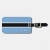 Botswana Gepäckmarken, patriotische Flagge Botswan Gepäckanhänger (Vorderseite horizontal)